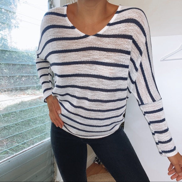 mahina Tops - Mahina Striped Beach Sweater